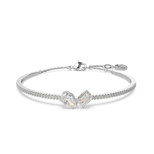 Swarovski Mesmera Bangle, Mixed cuts, White, Rhodium plated - 5667253
