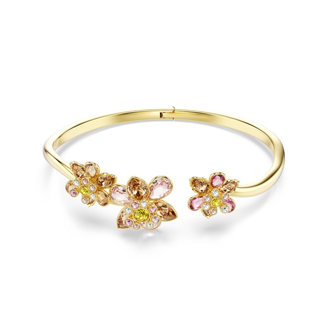 Swarovski Idyllia Bangle Flower Multicolored gold-plated - M5732387