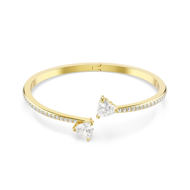 Swarovski Bracelet-jonc Mesmera Attract Cœur Blanc Plaqué or - M5733511