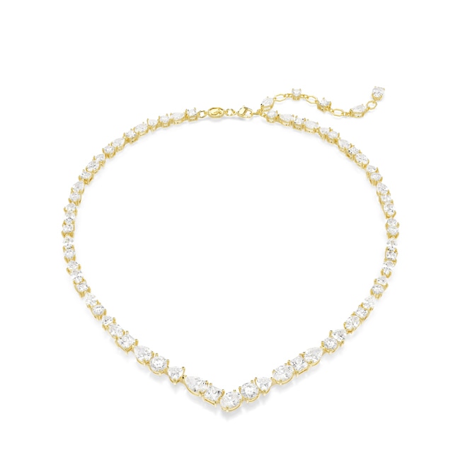 Swarovski Mesmera Collier verschiedene Schliff Weiss vergoldet - 5743826
