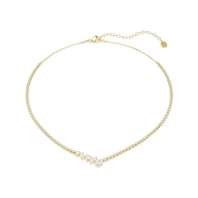 Swarovski Mesmera Collier Verschiedene Schliffe Weiss vergoldet - 5747931