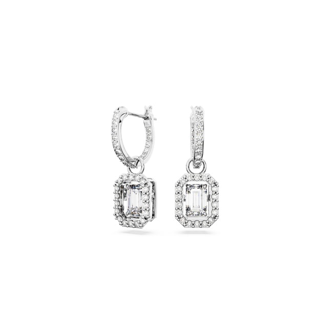 Swarovski Millenia Drop-earrings Octagon cut, white, rhodium plated - 5638495 
