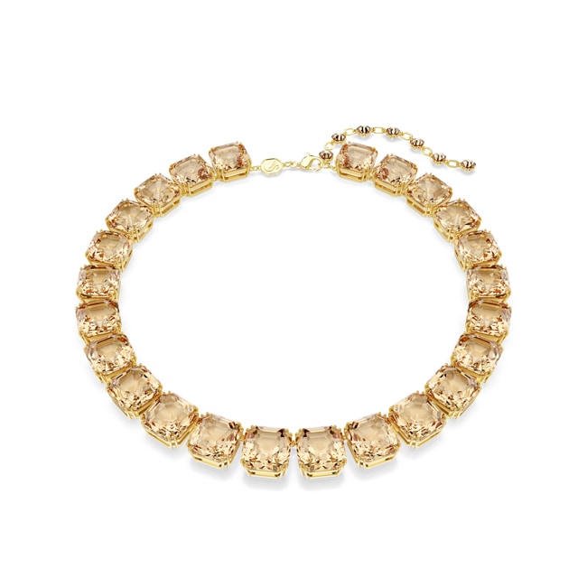 Swarovski Millenia Necklace Octagon Caramel gold-plated - 5718357