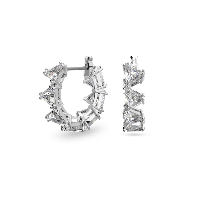 Swarovski Créoles Millenia, petites, blanc, métal rhodié - 5632467