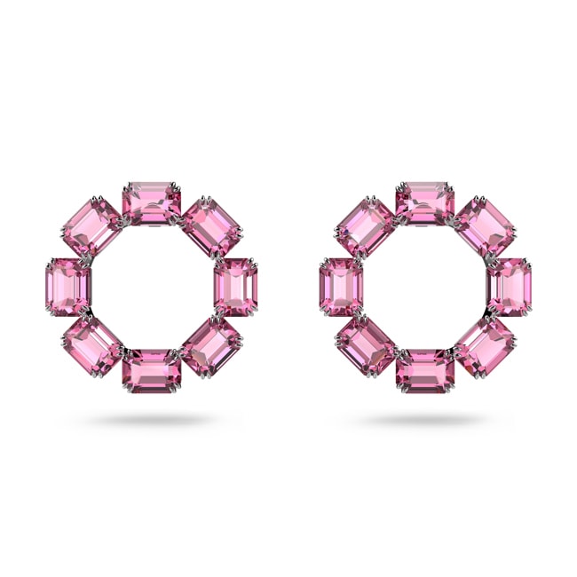  Swarovski Millenia Kreolen, rosa, rhodiniert - 5614296