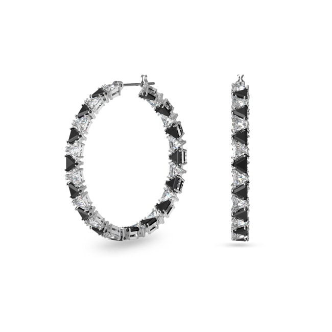  Swarovski Millenia Kreolen, schwarz, rhodiniert - 5616911