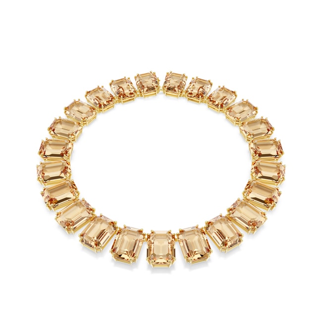 Swarovski Collier Tennis Millenia Octogonale Caramel Plaqué or - 5720911