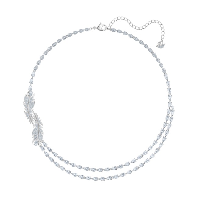Swarovski Nice Collier, weiss, rhodiniert - 5493404
