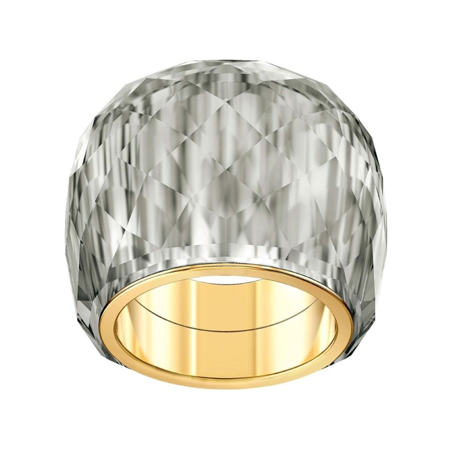 Swarovski Nirvana Ring, grau, Edelstahl vergoldet - M5474356