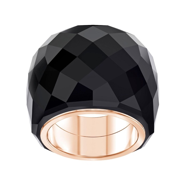 Swarovski Nirvana Ring, schwarz, Edelstahl rosé vergoldet Swarovski Nirvana Ring, schwarz, Edelstahl rosé vergoldet - M5474366
