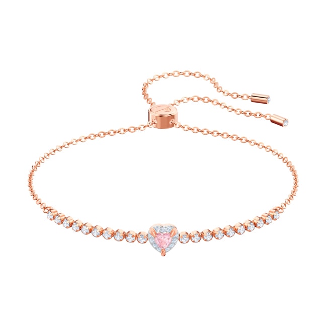Swarovski One bracelet, Multicoloured, pink gold plated - 5446299