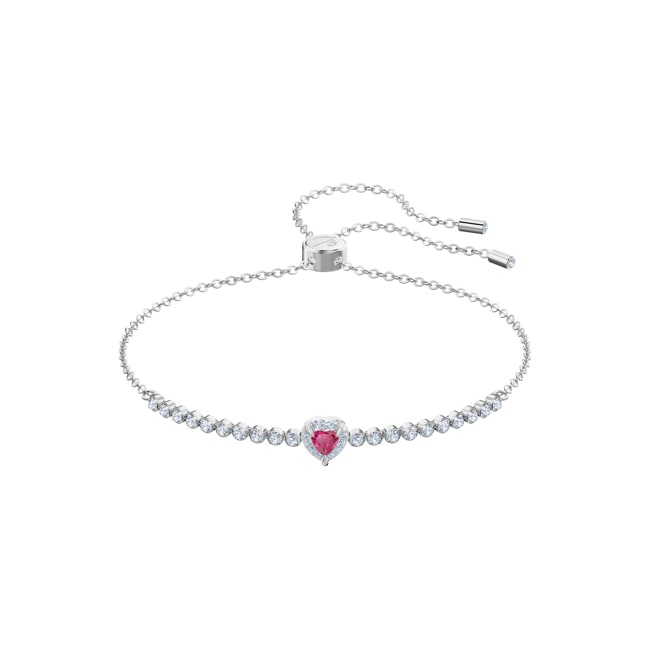 Swarovski One Armband, rot, rhodiniert - 5456813