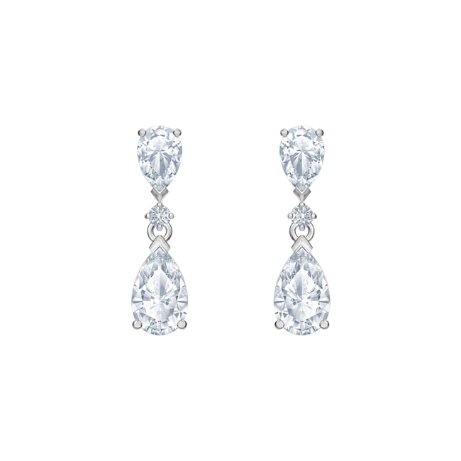 Swarovski Palace Ohrringe, weiss, rhodiniert - 5512393