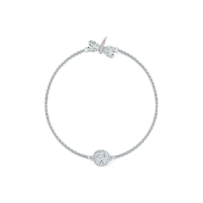Swarovski Bracelet Remix Collection Dragonfly, blanc, métal rhodié - M5520650