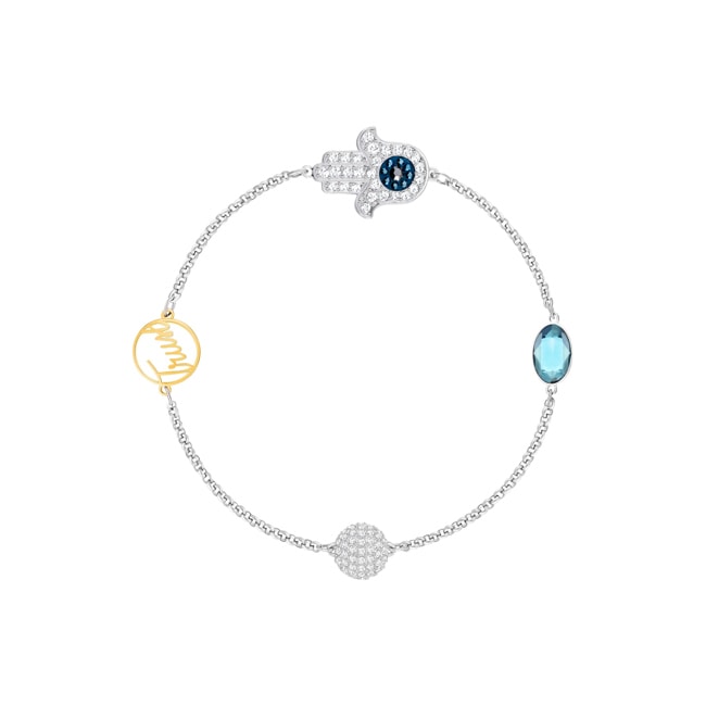Swarovski Remix Collection Hamsa Hand Armband, blau, Metallmix - M5421435
