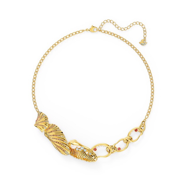 Swarovski Shell necklace, Multicoloured, gold plated - 5520667