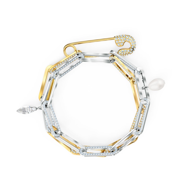 Swarovski Bracelet So Cool Chain, blanc, Finition mix de métal - 5521686