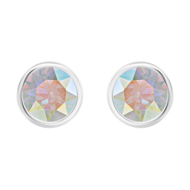 Swarovski Solitaire Ohrstecker, mehrfarbig, rhodiniert - 5101343