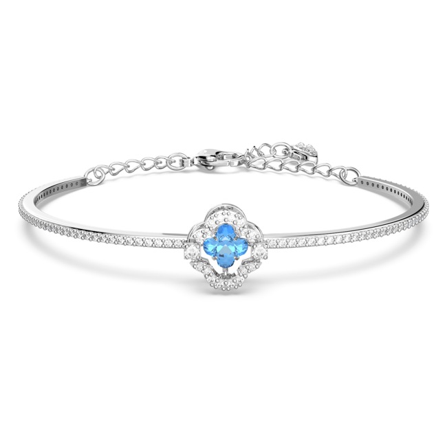 Swarovski Sparkling Dance Bangle blue, rhodium plated - 5642922