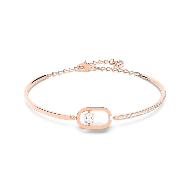 Swarovski Bracelet-jonc Sparkling Dance, blanc, métal doré rose - 5472382