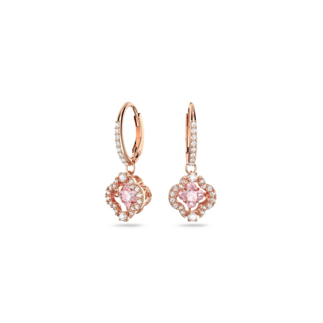 Swarovski Boucles d'oreilles Sparkling Dance, métal doré rose - 5516477