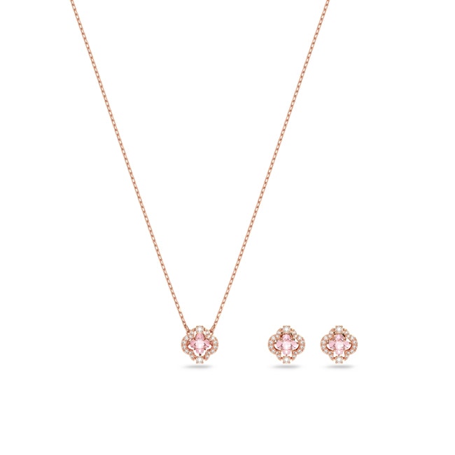 Swarovski Sparkling Dance Clover Set | Halskette mit Ohrstecker - 5516488