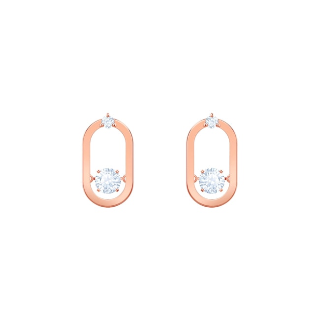 Swarovski Sparkling Dance Ohrringe, weiss, rosé vergoldet - 5468118