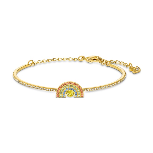 Swarovski Sparkling Dance Rainbow Bangle, Multicoloured, gold plated - 5537493