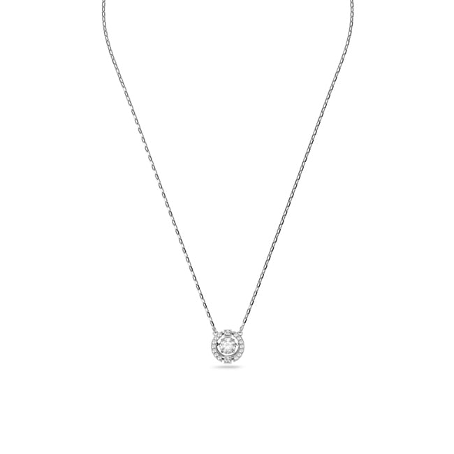 Swarovski Collier Sparkling Dance Round, blanc, métal rhodié - 5286137