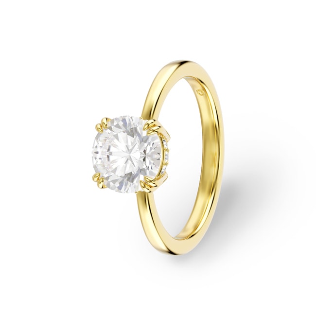 Swarovski Stilla Cocktail Ring Round White gold-plated - M5723330