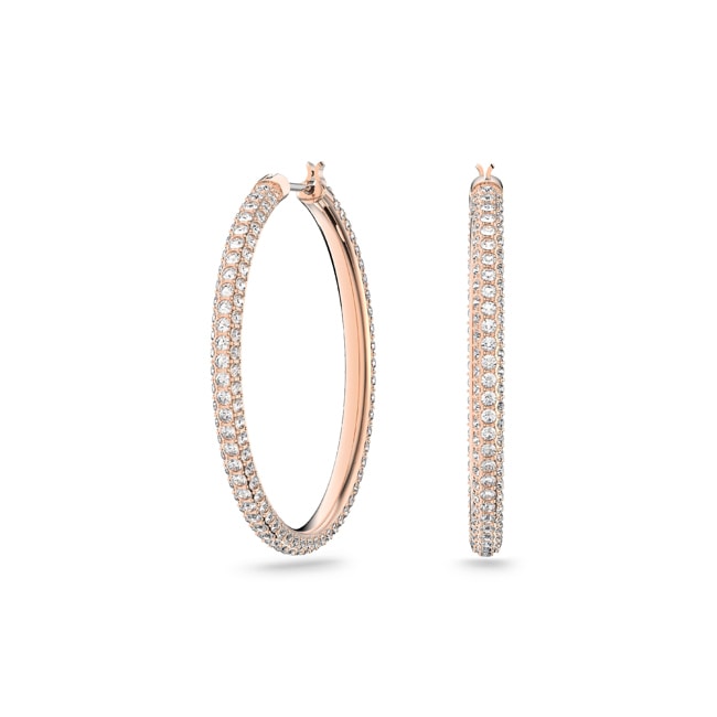 Swarovski Créoles Stone, métal doré rose - 5383938