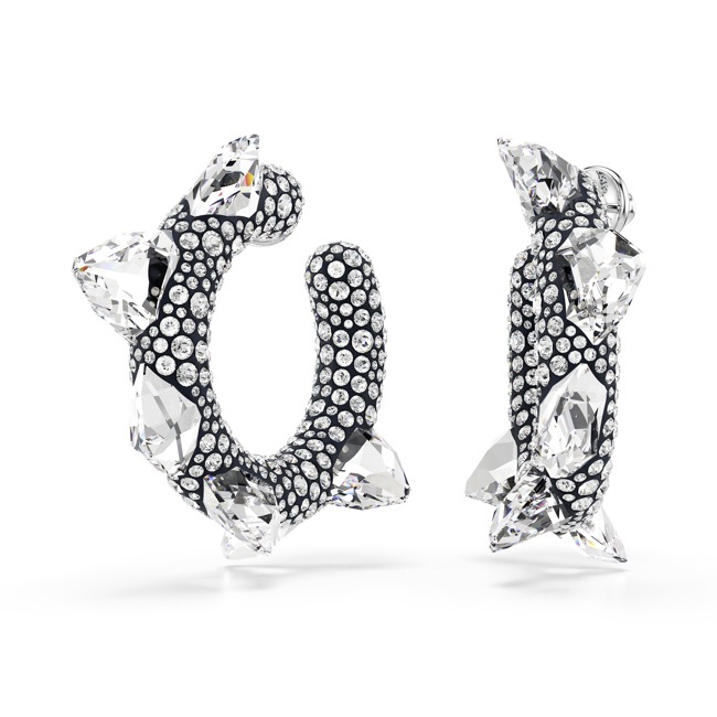 Swarovski Sublima Kreolen Spike Weiss rhodiniert - 5723287