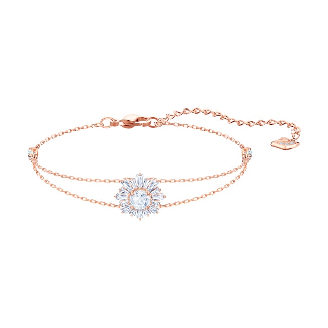 Swarovski Sunshine Armband, weiss, rosé vergoldet - 5451357