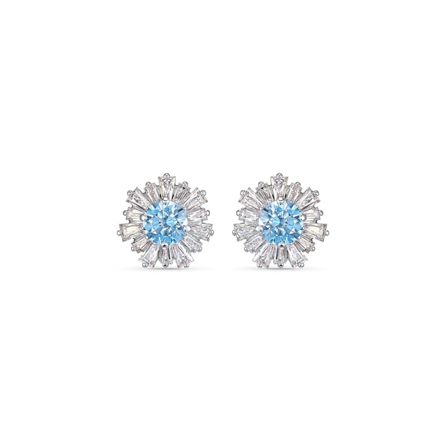 Swarovski Sunshine Ohrringe, blau, rhodiniert - 5536741