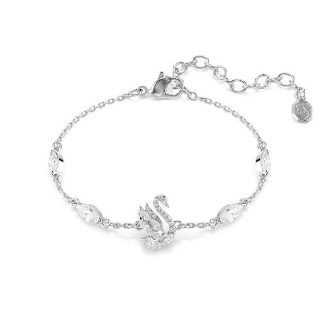 Swarovski Bracelet Swan Blanc rhodié - 5758682