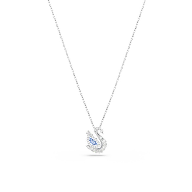 Swarovski Swan Collier Blau / Weiss rhodiniert - 5723389