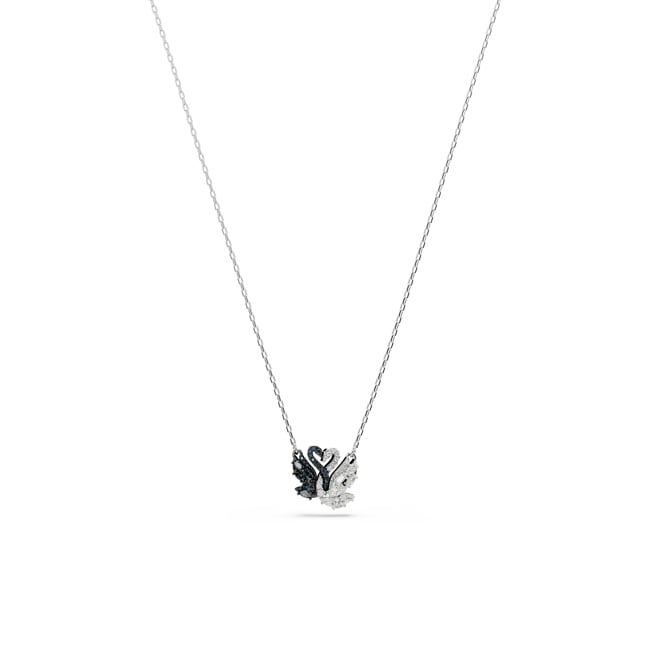 Swarovski Swan Necklace Black / White Rhodium plated - 5705721