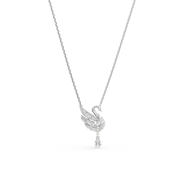 Swarovski Collier Swan Blanc rhodié - 5723387