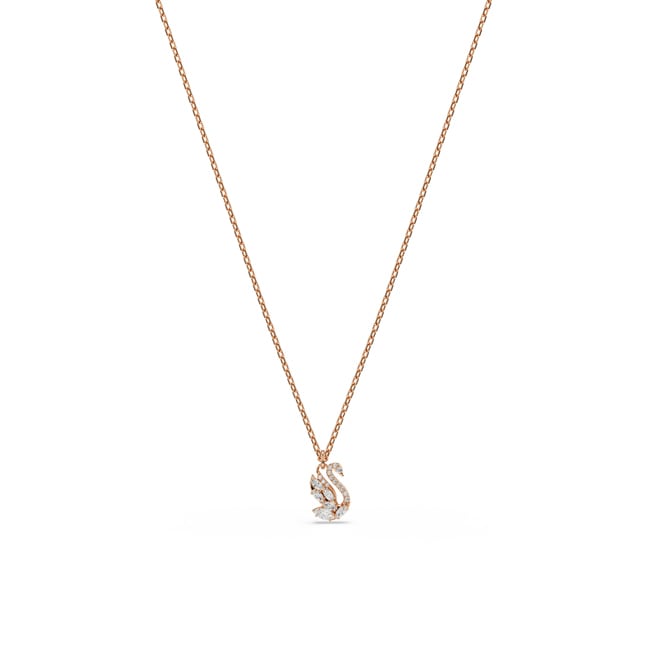 Swarovski Swan Necklace White rose gold-plated - 5738203