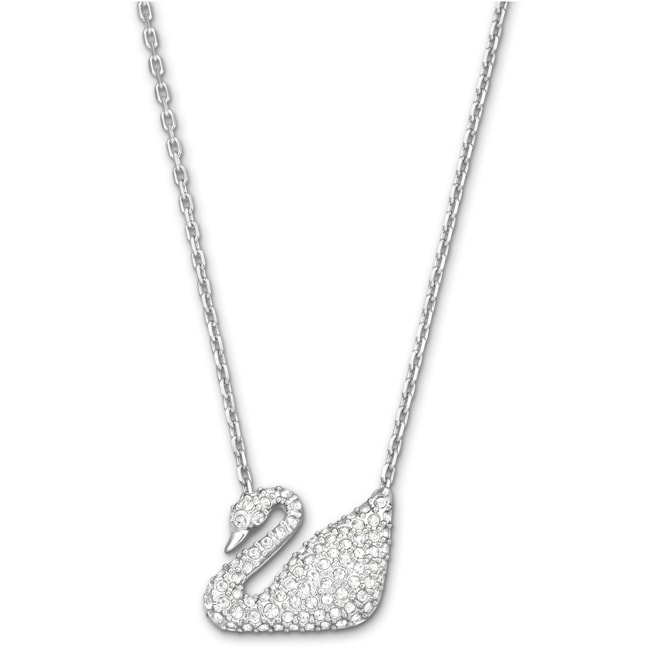 Swarovski Swan necklace, white, rhodium plated - 5007735