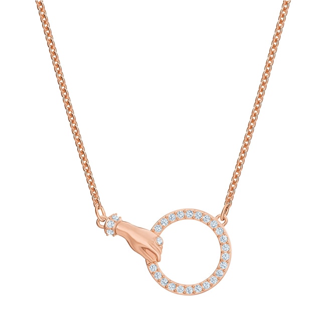 Swarovski Symbolic necklace, white, pink gold plated - 5489573