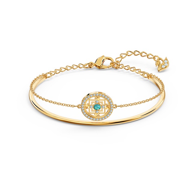 Swarovski Symbolic Mandala Armreif, grün, vergoldet Swarovski Symbolic Mandala Armreif, grün, vergoldet - 5521493