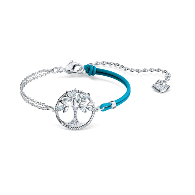 Swarovski Bracelet-jonc Symbolic Tree Of Life, bleu, metal rhodié - 5521494