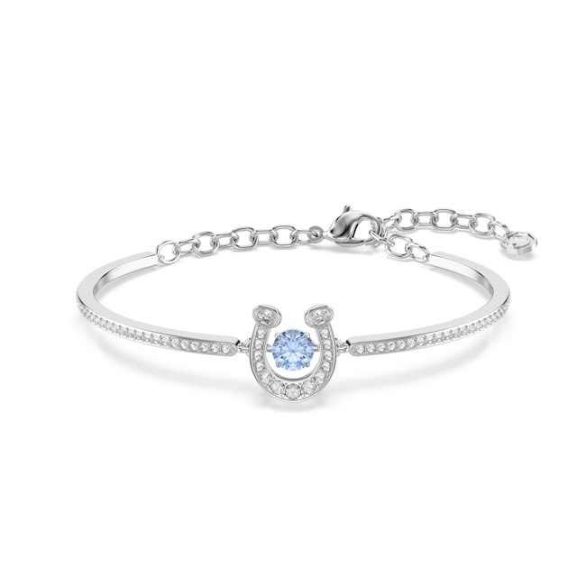 Swarovski Symbolica Bangle Horse Shoe Blue Rhodium plated - 5736983