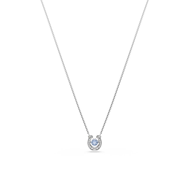 Swarovski Symbolica Necklace Horse Shoe Blue Rhodium plated - 5746562