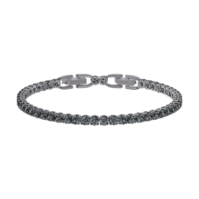 Swarovski Tennis Deluxe bracelet, grey, rutheniert - 5514655