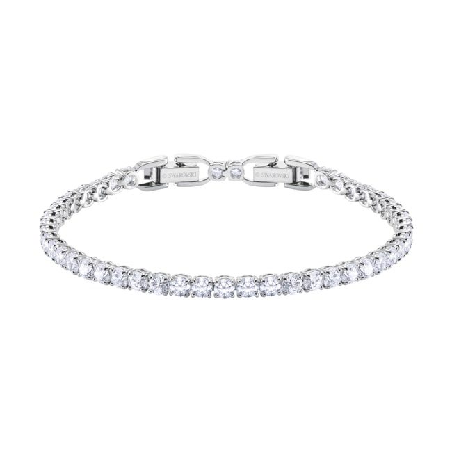 Swarovski Tennis Deluxe bracelet, white, rhodium plated - 5409771