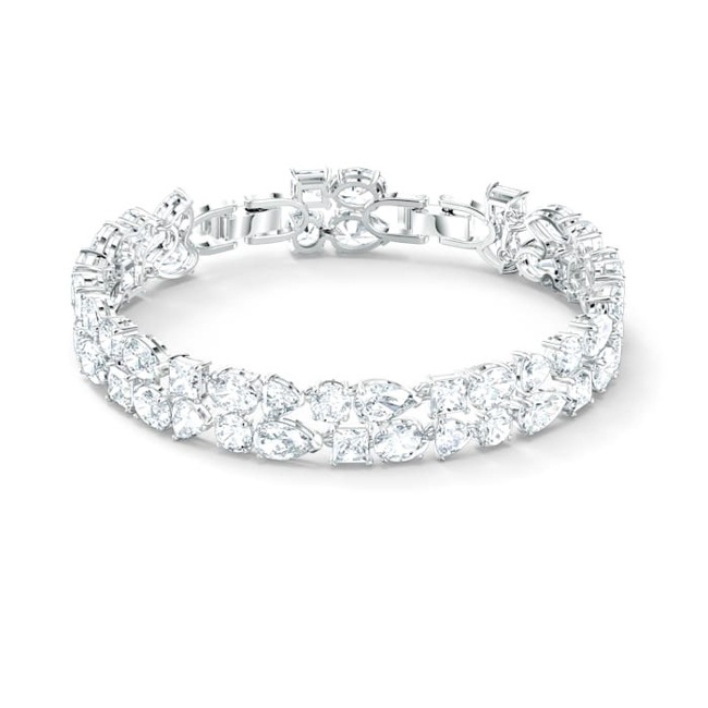 Swarovski Tennis Deluxe bracelet, white, rhodium plated - 562088
