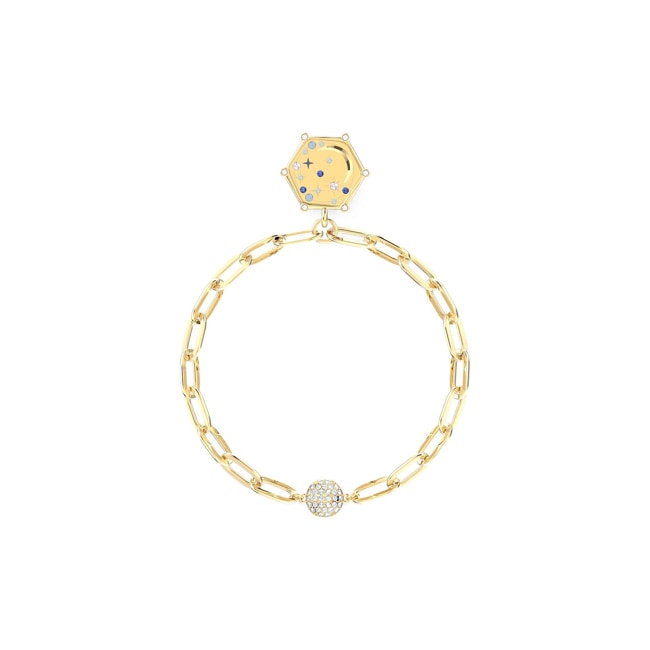 Swarovski The Elements Moon bracelet, blue, gold plated - 5569182