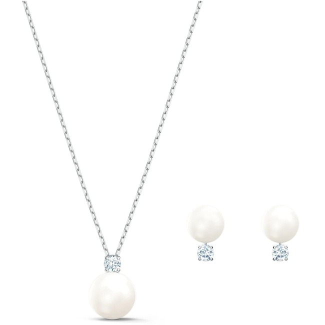 Swarovski Parure Treasure Pearl | Collier avec boucles d'oreilles - 5569758